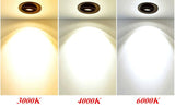 Rotatable Angle LED Recessed Downlight 5W 7W 10W 15W 18W LED Ceiling Spot Light AC 110V 220V Black/White Housing Light