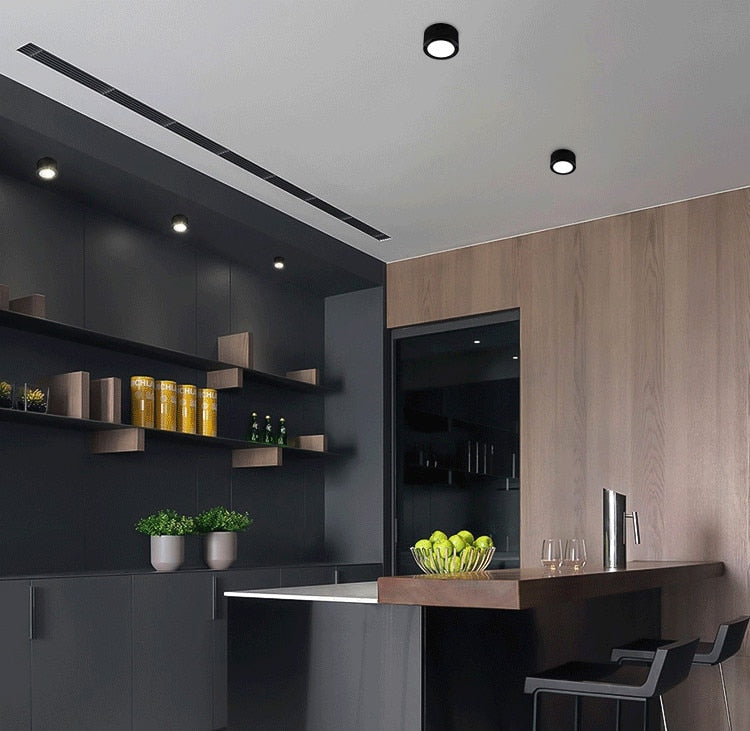 Dimmable LED Downlights 6W 10W 14W 20W COB LED Ceiling Lamp Spot Lights AC85-265V LED Wall Lamp Indoor Lighting White Black