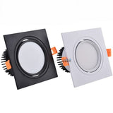 Square Dimmable Ceiling Recessed LED Downlight Ceiling Lamp 4 Types 9W 12W 15W AC85-230V LED COB Spot Light Indoor Lighting