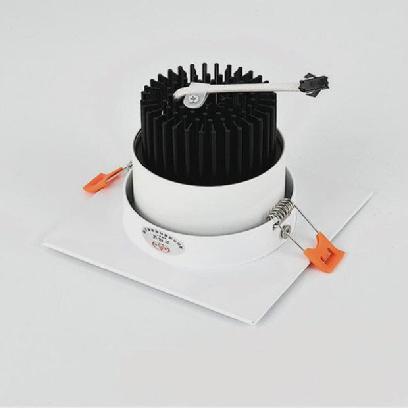 Square Dimmable Ceiling Recessed LED Downlight Ceiling Lamp 4 Types 9W 12W 15W AC85-230V LED COB Spot Light Indoor Lighting