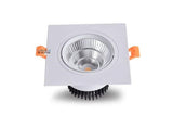 Square Dimmable Ceiling Recessed LED Downlight Ceiling Lamp 4 Types 9W 12W 15W AC85-230V LED COB Spot Light Indoor Lighting