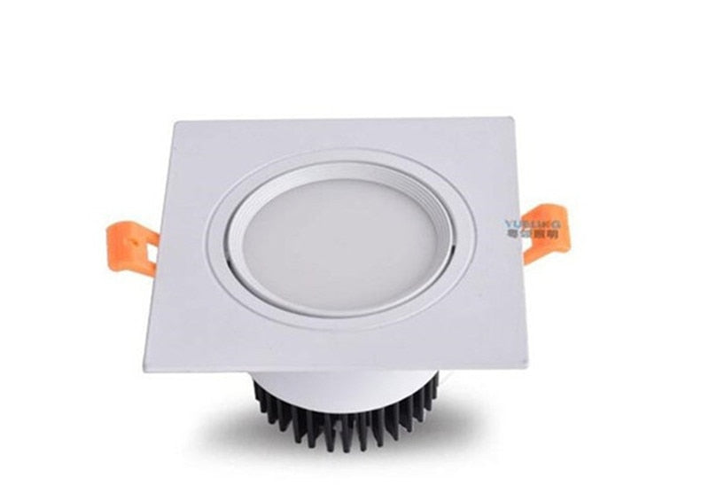 Square Dimmable Ceiling Recessed LED Downlight Ceiling Lamp 4 Types 9W 12W 15W AC85-230V LED COB Spot Light Indoor Lighting