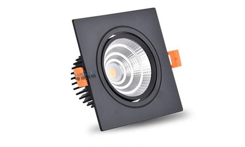 Square Dimmable Ceiling Recessed LED Downlight Ceiling Lamp 4 Types 9W 12W 15W AC85-230V LED COB Spot Light Indoor Lighting
