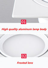Square Dimmable Ceiling Recessed LED Downlight Ceiling Lamp 4 Types 9W 12W 15W AC85-230V LED COB Spot Light Indoor Lighting