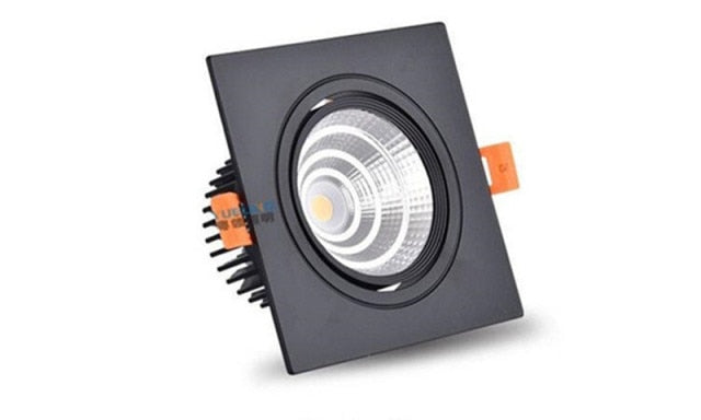 Square Dimmable Ceiling Recessed LED Downlight Ceiling Lamp 4 Types 9W 12W 15W AC85-230V LED COB Spot Light Indoor Lighting