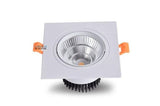 Square Dimmable Ceiling Recessed LED Downlight Ceiling Lamp 4 Types 9W 12W 15W AC85-230V LED COB Spot Light Indoor Lighting