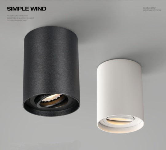 Surface Mounted Ceiling Downlight with 7W 9W 12W 15W GU10 Bulb Replaceable LED Spot Light AC85-265V Warm/Natural/Cold White