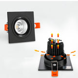 Double square Dimmable Led downlight light COB Ceiling SpotLight 14W 20W 24W 30 WLED ceiling recessed Lights Indoor Lighting