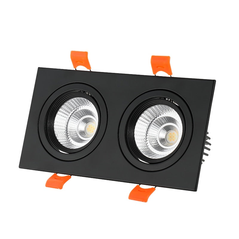Double square Dimmable Led downlight light COB Ceiling SpotLight 14W 20W 24W 30 WLED ceiling recessed Lights Indoor Lighting