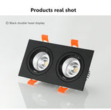 Double square Dimmable Led downlight light COB Ceiling SpotLight 14W 20W 24W 30 WLED ceiling recessed Lights Indoor Lighting