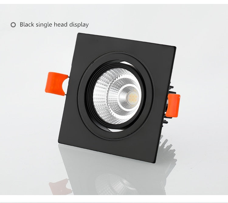 Double square Dimmable Led downlight light COB Ceiling SpotLight 14W 20W 24W 30 WLED ceiling recessed Lights Indoor Lighting