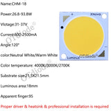 LED 2pcs Luminus CXM-18 ceramics COB 90W high power led lamp beads 3000K Warm white light Street lamp wick Downlight source