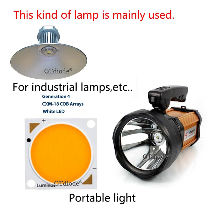 LED 2pcs Luminus CXM-18 ceramics COB 90W high power led lamp beads 3000K Warm white light Street lamp wick Downlight source