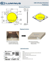 LED 2pcs Luminus CXM-18 ceramics COB 90W high power led lamp beads 3000K Warm white light Street lamp wick Downlight source
