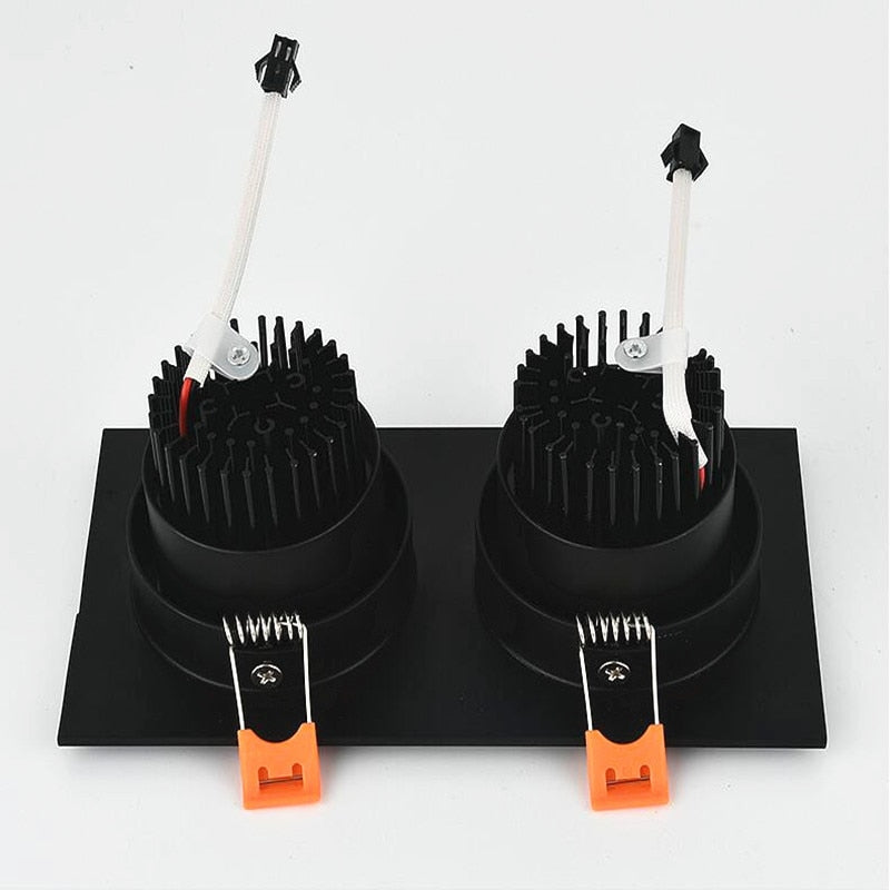 Square Dimmable Recessed COB LED Downlights 5W 7W 9W 12W 18W LED Ceiling Spot Lights AC85-265V LED Ceiling Lamps Indoor Lighting