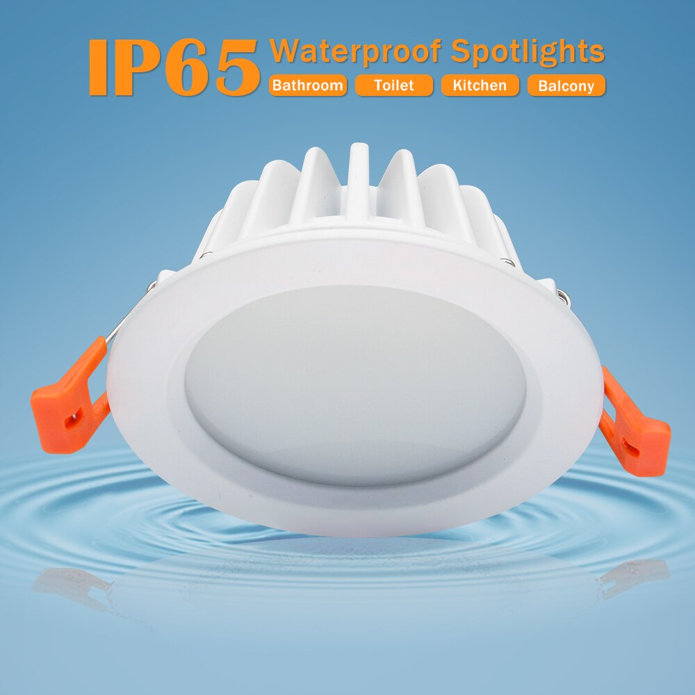 Round IP65 Led Downlight Waterproof Recessed Ceiling Lamp Indoor Led spot Lamp 5W 7W 9W 12W 15W SMD LED Chip Hight Brightness