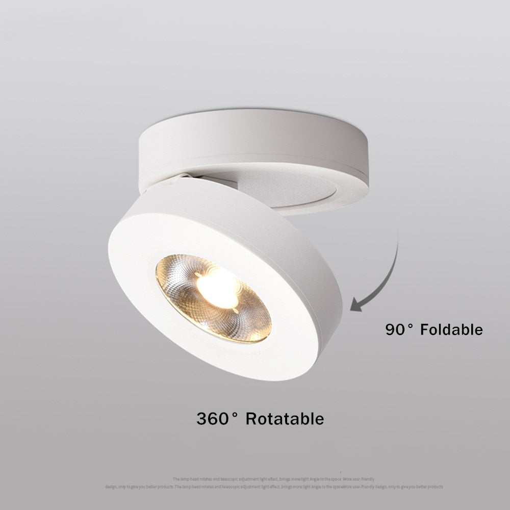 DBF Ultra-Thin 360 Angle Adjustable Surface Mounted Downlight Ceiling Lamp 3W 5W 7W LED COB Spot Light AC110/220V Ceiling Light
