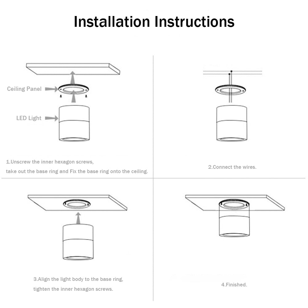 DBF Ultra-Thin 360 Angle Adjustable Surface Mounted Downlight Ceiling Lamp 3W 5W 7W LED COB Spot Light AC110/220V Ceiling Light