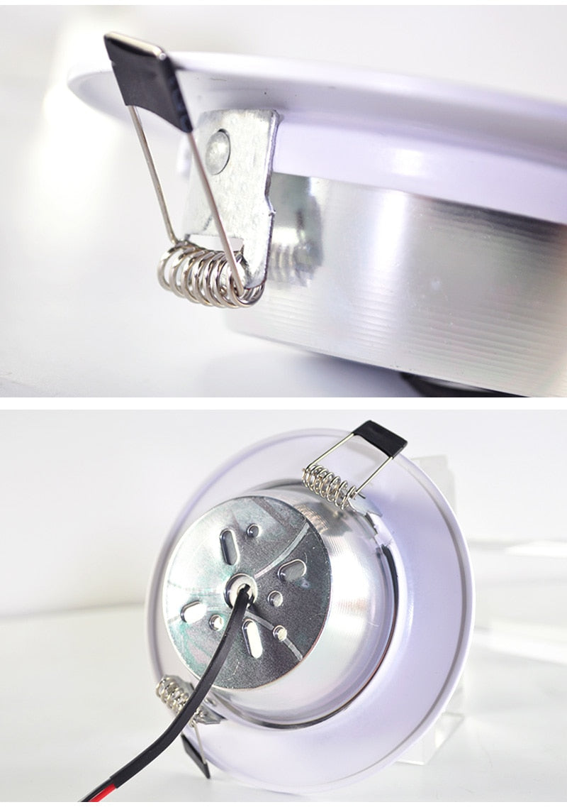 Kaguyahime LED Downlight 3W 5W 9W 15W 18W Silver White Ultra Thin Downlight AC110V 220V 240V Round Recessed LED Spot Lighting