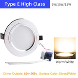 Kaguyahime LED Downlight 3W 5W 9W 15W 18W Silver White Ultra Thin Downlight AC110V 220V 240V Round Recessed LED Spot Lighting