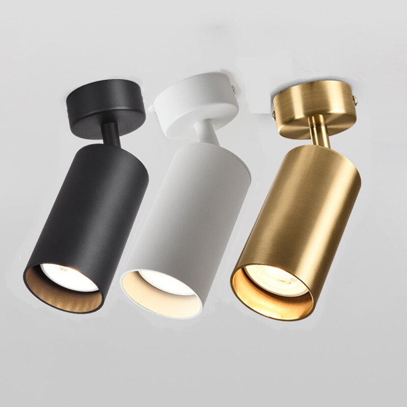 Dimmable LED COB Downlight 6W 10W Surface Mounted Ceiling Lamp Spot Light AC 110V-220V Golden GU10 Lamp 7W For Indoor Lighting