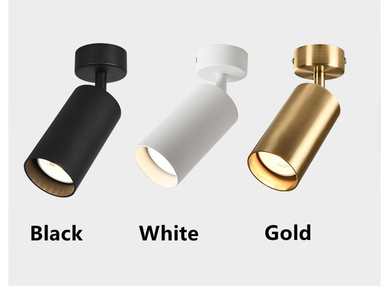 Dimmable LED COB Downlight 6W 10W Surface Mounted Ceiling Lamp Spot Light AC 110V-220V Golden GU10 Lamp 7W For Indoor Lighting