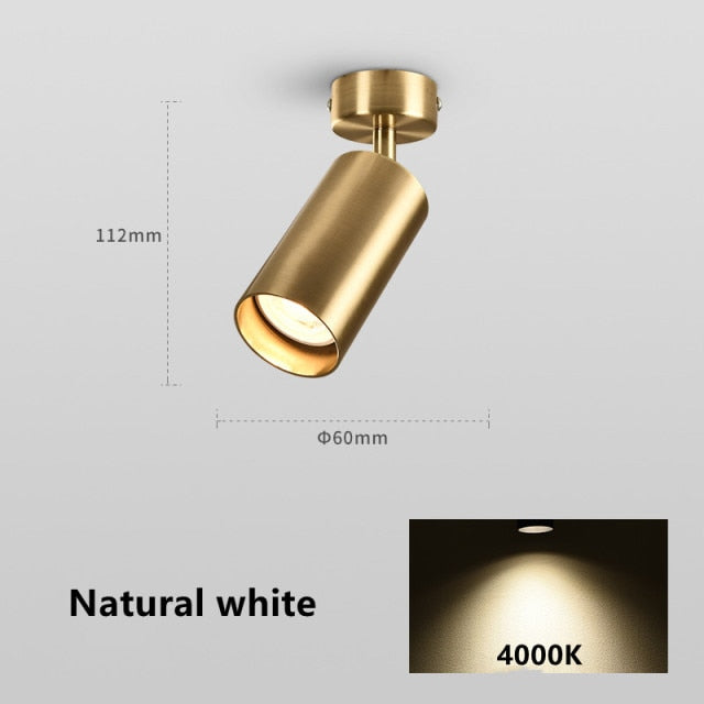 Dimmable LED COB Downlight 6W 10W Surface Mounted Ceiling Lamp Spot Light AC 110V-220V Golden GU10 Lamp 7W For Indoor Lighting