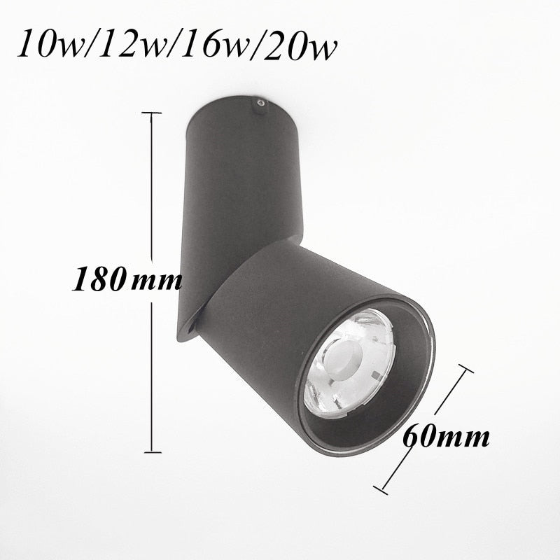 Dimmable Rotating Led Downlights Cob Ceiling Spot Lights AC220V 240v Led Lamp Indoor Room Lighting TV Background  Bedroom 20W