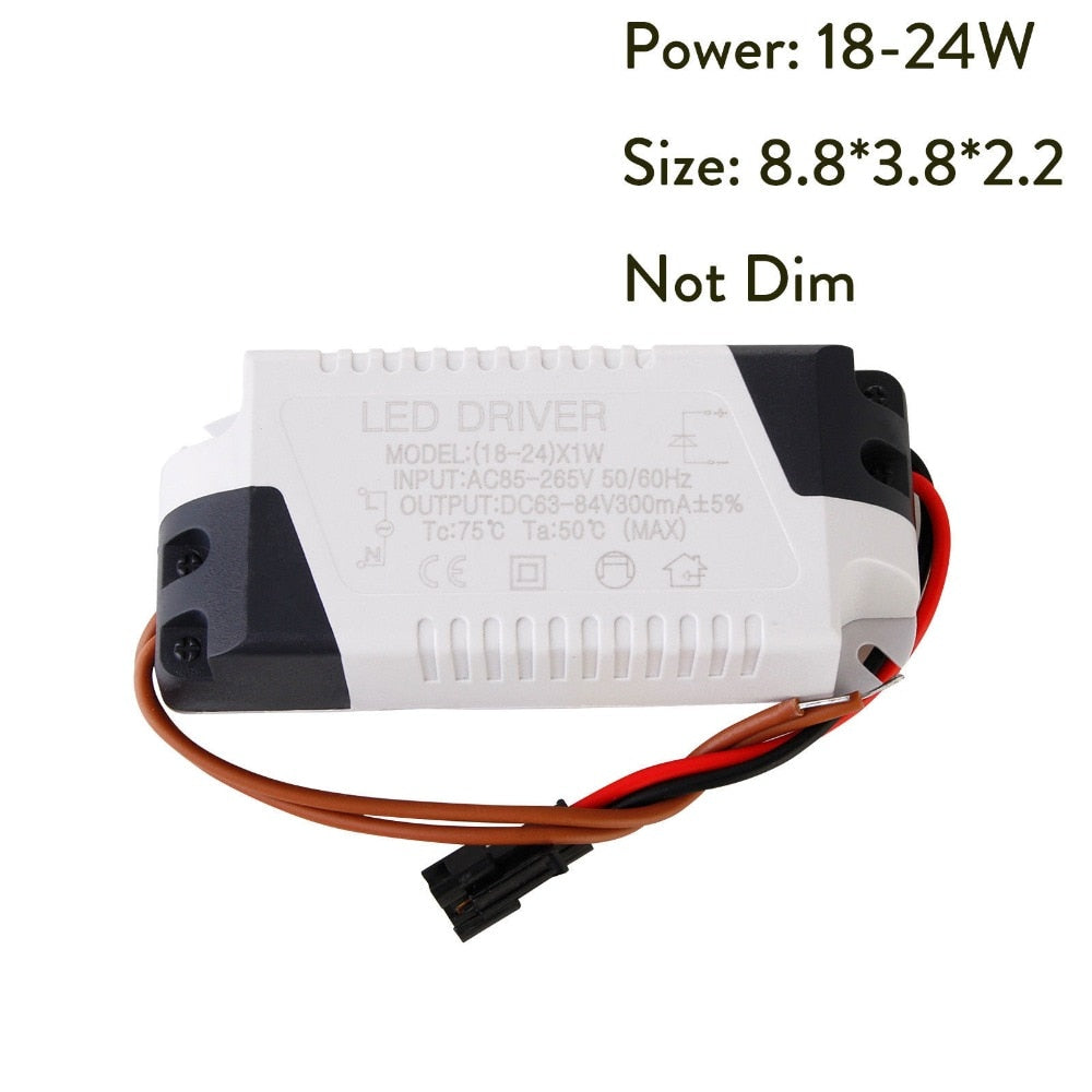 LED Constant Driver 85-265V 1-3W 4-5W 4-7W 8-12W 18-24W 300mA Power Su - LED  Lights For Sale : Affordable LED Solutions : Wholesale Prices