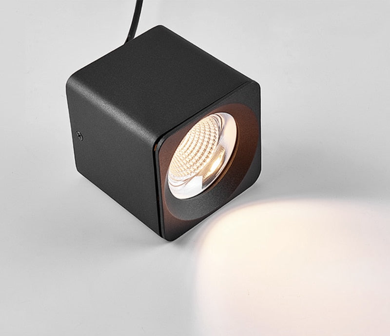 LED 1pcs white Black Surface Mounted  LED Dimmable Downlights 7W 9W 12W 15W 20W COB LED Ceiling lamp Spot Lights AC110-220V