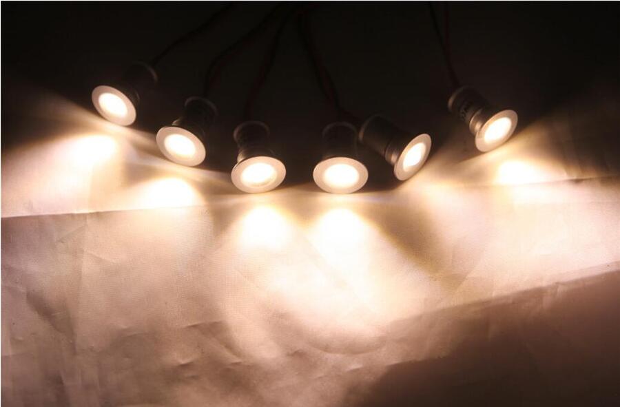 IP65 Mini Led Spot Light Dimmable Downlight 1W DC12V Round Square Recessed Ceiling Spot Lighting Cabinet Jewelry Lamps 9pcs/set