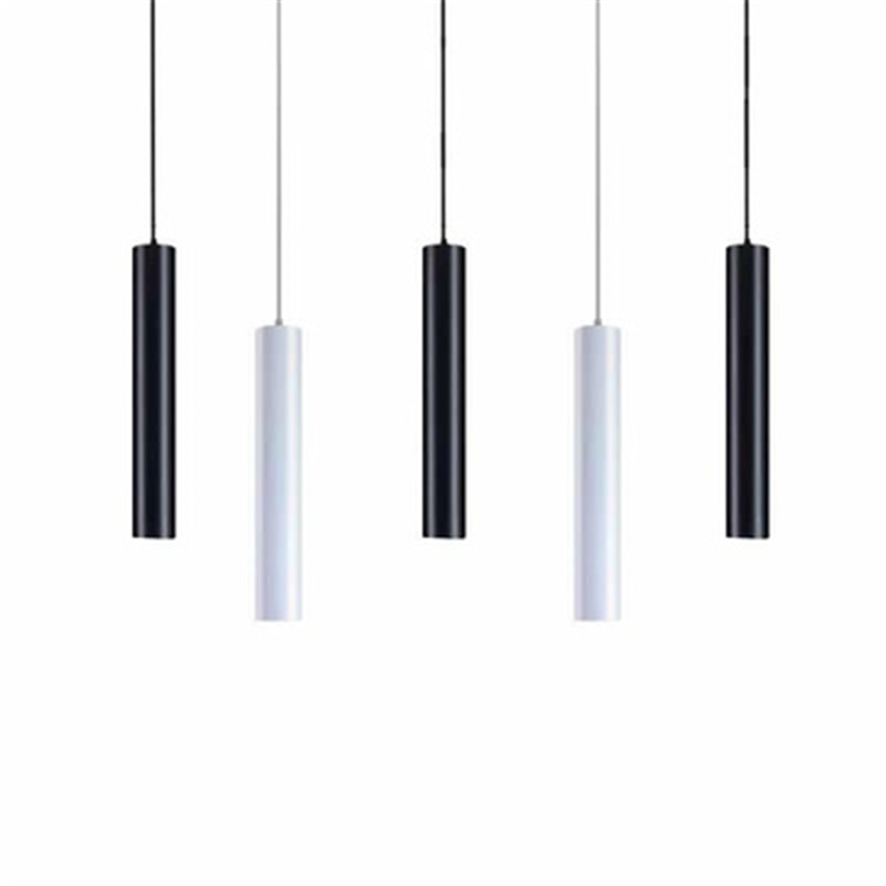 Hanging Wire Downlight 20CM/30CM/60CM Long Tube LED Downlight 3W/7W/12W COB Ceiling Light Cone Decorative Chandelier