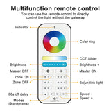 Smart Home 2.4G RGBCCT 6 Zone Group Control RF Remote Control Work with Pro Series RGBCCT Controller LED Bulb Spotlight