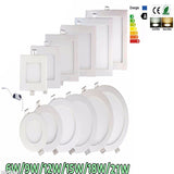 Ultra Thin Led Panel Downlight Ceiling Recessed Light 6W 9W 12W 15W 18W 21W AC85-265V Indoor Lighting spotlights led ceiling