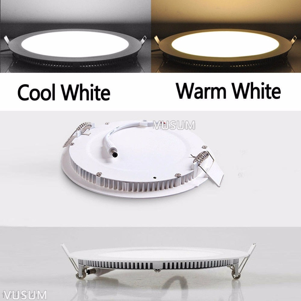 Ultra Thin Led Panel Downlight Ceiling Recessed Light 6W 9W 12W 15W 18W 21W AC85-265V Indoor Lighting spotlights led ceiling