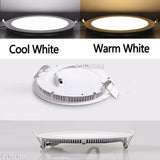 Ultra Thin Led Panel Downlight Ceiling Recessed Light 6W 9W 12W 15W 18W 21W AC85-265V Indoor Lighting spotlights led ceiling