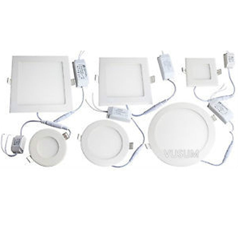 Ultra Thin Led Panel Downlight Ceiling Recessed Light 6W 9W 12W 15W 18W 21W AC85-265V Indoor Lighting spotlights led ceiling