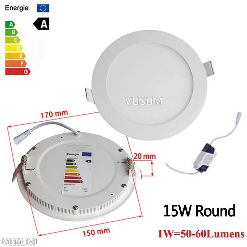 Ultra Thin Led Panel Downlight Ceiling Recessed Light 6W 9W 12W 15W 18W 21W AC85-265V Indoor Lighting spotlights led ceiling