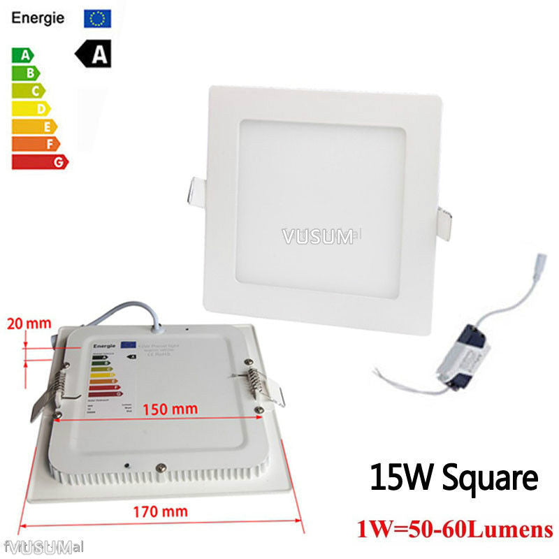 Ultra Thin Led Panel Downlight Ceiling Recessed Light 6W 9W 12W 15W 18W 21W AC85-265V Indoor Lighting spotlights led ceiling
