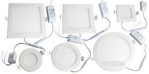 Ultra Thin Led Panel Downlight Ceiling Recessed Light 6W 9W 12W 15W 18W 21W AC85-265V Indoor Lighting spotlights led ceiling