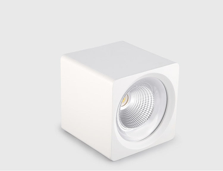 LED Surface Mounted Downlight High Bright Epistar COB Dimmable 8W 12W 15W 20W Round Ceiling Spot Lamp AC 110V/220V White /Black