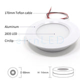 LED Mini LED Spot Round Ultra-Thin Concealed Recessed Downlight 12V 3W Under Cabinet Closet Wardrobe Motorhome Lamp Dimmable