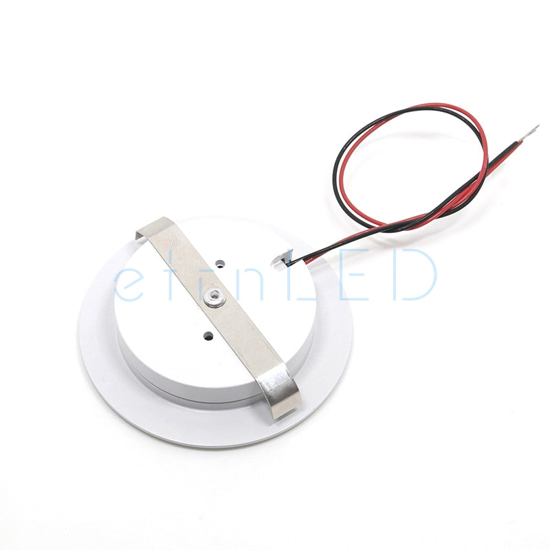 LED Mini LED Spot Round Ultra-Thin Concealed Recessed Downlight 12V 3W Under Cabinet Closet Wardrobe Motorhome Lamp Dimmable