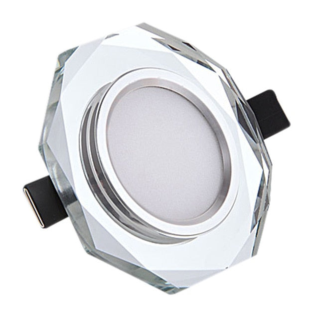 Europe Crystal 3W LED Ceiling Lamp Recessed Bedroom Luxury Downlight Living Room Decoration Spot Lighting Luminaire AC110/220V