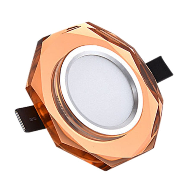 Europe Crystal 3W LED Ceiling Lamp Recessed Bedroom Luxury Downlight Living Room Decoration Spot Lighting Luminaire AC110/220V