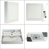 Square thin wall Surface Mount Ceiling led Light lamp 6W 12W 18W SMD 2835 downlight fashion brief, 110v-220v + LED Drive