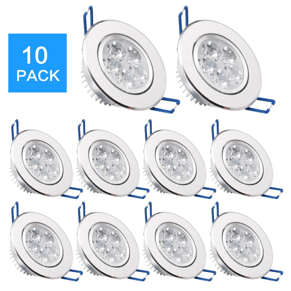 LED Downlight 10 Pack/lots 9W 12W 15W 110V 220V Spot Light Dimmable Recessed Decoration Ceiling Lamp Domestic Indoor Lighting