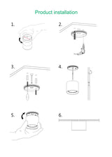 Dimmable Surface Mounted Downlights 7W 9W 12W 15W 18W 5730SMD LED Ceiling Spot Lights AC85-265V LED Ceiling Lamp Indoor Lighting