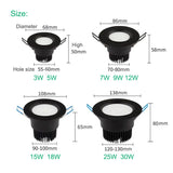 Dimmable LED Downlight COB Spotlight Ceiling Light 5W 7W 9W 12W 15W 18W 25W 30W Round Embedded LED Downlight Panel Light AC110V 220V