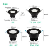 Dimmable LED Downlight COB Spotlight Ceiling Light 5W 7W 9W 12W 15W 18W 25W 30W Round Embedded LED Downlight Panel Light AC110V 220V